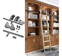 Le kit de quincaillerie pour porte coulissante pour étagères comprend un rail rond de 1 m et des rouleaux de sol, idéal pour la maison et le bureau, améliore la nification et l'efficacité de l'espace.