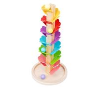 Le kit Rainbow Music Tree en Bois est Un Jouet éducatif pour Les Il se Compose d'un Arbre coloré avec des Feuilles de Bois et des Boules Qui sont renversées