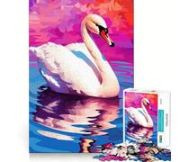 Le Lac des cygnes Symphonie Puzzle de 1000 pièces pour Adolescents Jouet cognitif et de Loisirs Assemblage de Motifs Pièce d'art 38x26cm