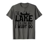 Le lac m'appelle et Je Dois y Aller Lake Life Boating Camping T-Shirt