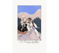 Le Langage des Fleurs. Le langage des fleurs. De l'almanach de George Barbier Falbalas et Fanfreluches 1922 - 1926. Après une œuvre de l'illustrateur français George Barbier 1882 - 1932. Poster