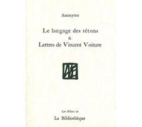 Le Langage Des Tetons: Suivi De Lettres De Vincent Voiture
