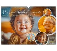Le langage du cœur - le sourire comme expression de l'humanité mis en scène par une IA, Version française (Calendrier mural 2026 DIN A3 portrait), Calendrier CALVENDO mensuel