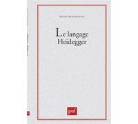 Le langage Heidegger - Henri Meschonnic - Puf - broché - Livre