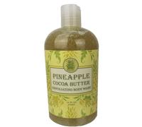 Le lavage corporel exfoliant de Greenwich Bay enrichi de beurre de karit m lang avec du loofah et des graines d'abricot 16 oz (ananas)