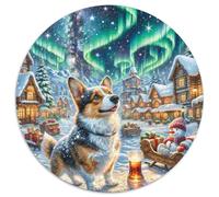Le Le Cairn Terrier 1000 Pièce Jigsaw Puzzles Jeux Éducatifs Soulageur De Stress Chien de Compagnie Jigsaw Circulaire Jeu De Défi Unique pour Cadeaux De Voyage, Présent 1000pcs (67.5x67.5cm)