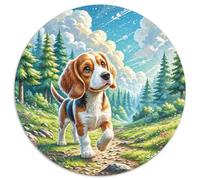 Le Le Cavalier King Charles Spaniel 1000 Pièce Jigsaw Puzzles Jeux ÉduChatifs Créatif Jigsaw Circulaire Défi Couleur pour Adultes Et Enfants 1000pcs (67.5x67.5cm)
