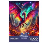 Le Le Dragon des Ailes Puzzles 1000 Pieces Cadeau Unique Le Pouvoir mystérieux Jeu Éducatif Challenge Toy À De Qualité Supérieure Peinture Art pour Adultes Et Enfants 38x26cm/1000pcs