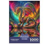 Le Le Dragon des Ailes Puzzles 1000 Pieces Cadeau Unique Le Pouvoir mystérieux Jeu Éducatif Défi Jouet À De Qualité Supérieure Peinture Art pour Adultes Et Enfants À Partir De 14 Ans 38x26cm/1000pcs