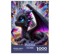 Le Le Dragon des Ailes Puzzles 1000 Pièces Unique Le Pouvoir mystérieux Jeu Éducatif Challenge Toy À De Qualité Supérieure Peinture Art pour Adultes Et Enfants À Partir De 14 Ans 38x26cm/1000pcs