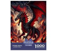 Le Le Dragon des Ailes Puzzles 1000 Pieces Unique Le Pouvoir mystérieux Jeu Éducatif Challenge Toy À De Qualité Supérieure Peinture Art pour Adultes Et Enfants À Partir De 12 Ans 38x26cm/1000pcs