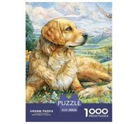 Le Le Golden Retriever 1000 Pièces Puzzle Adultes Et Enfants Classiques Cadeau Enfants Cadeaux Classiques pour Créatif 38x26cm/1000pcs