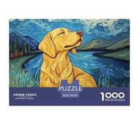 Le Le Golden Retriever Puzzle 1000 Pièces Cadeau Unique Jeu Éduchatif Défi Jouet À De Qualité Supérieure Peinture Art pour Adultes Et Enfants 70x50cm/1000pcs