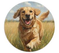 Le Le Golden Retriever Puzzle Rond De 1000 Pièces pour Adultes Filles Décompression Impossible Pression Réduite Familial Cadeau DécoRation' Bricolage Classiques (67.5x67.5cm)