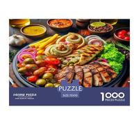 Le Le Steak Puzzles Jeu De Puzzle Activités Familiales Stimulantes 1000 Pieces Nourriture Puzzles Classiques Qualité Premium pour Adultes 70x50cm/1000pcs