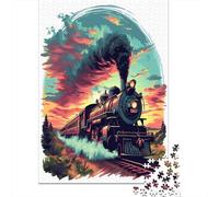 Le Le Train à Vapeur Puzzle 1000 Pièces Adultes - Puzzle Adulte 1000 Pièces - Puzzle À Impression De Haute Qualité - Puzzle Art 1000pcs (75x50cm)