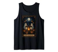 Le Lecteur : Deux fantômes lisant Le Tarot sur Un feu de Camp pour Halloween Débardeur