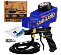 LE LEMATEC Pistolet de Sablage Pneumatique - Kit de Sableuse à Jet Continu pour Élimination de Rouille, Peinture et Corrosion - Outil de Sablage pour Compresseur d’Air (AS118-2)