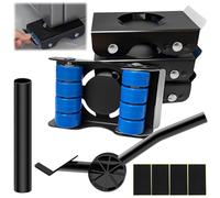 Le Lève et Glisseurs Meubles avec Freins, Lève Meubles Lourd, Maximale 350kg, Kit de Deplace Meuble a Roulette, Furniture Lifter Set pour Laveuse, Sèche Linge, Réfrigérateur
