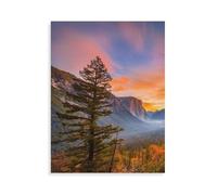 Le Lever du Soleil dans la vallée de Yosemite, Californie, États-Unis，Puzzle en Bois Adulte de 1000 pièces, Jouet de Chambre d'enfants de crèche（75x50cm）-AQ24