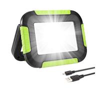 LE Lighting EVER Projecteur LED Portable 10W 1000LM, Projecteur LED Rechargeable, 3 Modes Luminosité, Résistant pour Camping, Bricolage, Chantier etc, Blanc Froid