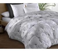 Le linge de Jules Couette Microfibre 220x240 - Imprimée Double-Face - 550 grs/m2 - Olinda Gris