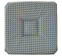 Le linge de Jules Galette de Chaise Anti-Taches à Rabats Paon Bleu foncé, 36_x_36_cm