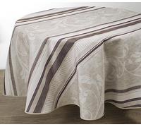 Le linge de Jules Nappe Anti-Taches Arabesque - Taille : Ovale 150x240 cm, Gris