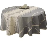 Le linge de Jules Nappe Anti-Taches Astrid Ecru - Taille : Ovale 150x240 cm, Gris