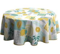 Le linge de Jules Nappe Anti-Taches Citron - Ronde 160 cm