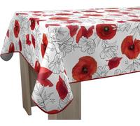 Le linge de Jules Nappe Anti-Taches Coquelicot - Rectangle 150 x 300 cm