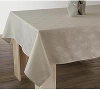 Le linge de Jules Nappe Anti-Taches Damassée Ecru - 150 x 240 cm DA-02-250