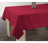 Le Linge de Jules Nappe Anti-Taches Damassée Rouge - 150 x 300 cm DA-04-300