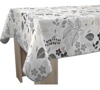 Le linge de Jules Nappe Anti-Taches Gladys - Carrée 150 x 150 cm, Imprimé Feuille