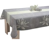 Le linge de Jules Nappe anti-taches Lotus blanc - taille : Rectangle 150x240 cm, Gris