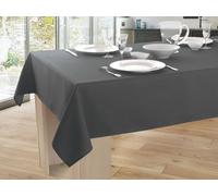 Le linge de Jules Nappe Unie Anti-Taches Anthracite - Rectangle 150 x 200 cm