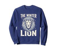 Le Lion d'hiver Majestic Frost Snowy Wildlife Art Sweatshirt