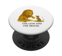 Le Lion et la Souris Fable d'Ésope Classique PopSockets PopGrip Adhésif