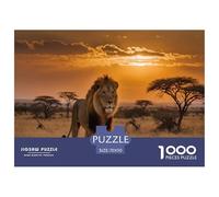 Le Lion mâle sur la Prairie Puzzle 1000 Pièces Adultes intéressant Puzzles 1000 Pièces Défi Jouet Décor À La Maison 70x50cm/1000pcs