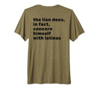 Le Lion se préoccupe en Fait avec Le Dos des Latinas T-Shirt Haut de Gamme