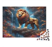 Le Lion Standing Rock Puzzle 1000 Pièces Adulte sans Poussière, Puzzle Difficile énigme De Compétence Logique pour Une Activité Zen, Puzzle Cadeau d'anniversaire 38x26cm/1000pcs