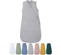 Le Lit de Mon Bébé - Gigoteuse été Gaze de Coton - Tog 0,5 6-24 Mois - Gris Perle - Douillette Mixte en Double Gaze, légère et sans ouate - Turbulette Taille Enfant 60-95 cm