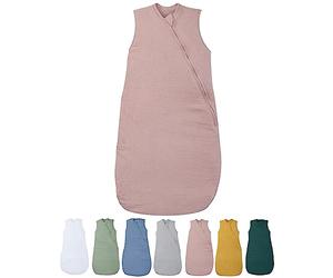 Le Lit de Mon Bébé - Gigoteuse Hiver Gaze de Coton - 6-24 Mois - Vieux Rose - Douillette Double Mousseline ouatinée - Turbulette 4 Saisons 6 Mois 2 Ans 3,5 Tog Chaude - Taille Enfant 60-95 cm