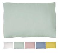Le Lit de Mon Bébé Taie Oreiller 40 x 60 cm Double Gaze de Coton - Vert Emeraude - Mousseline Toute Douce - pour lit Enfant 60 x 120 ou 70 x 140 cm - matière crépon de Coton, Lange, craftine