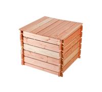 Le Livet Composteur en bois Douglas 340 L Violette - 80 x 80 x 84 cm - 20220