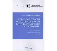 Le logement social face au défi de l'accès des publics modestes et défavorisés