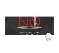le logo de la journée mondiale du tabac tapis de souris large cousues bords mat étendu game bureau