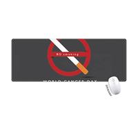 le logo de la journée mondiale du tabac tapis de souris large cousues bords mat étendu game bureau