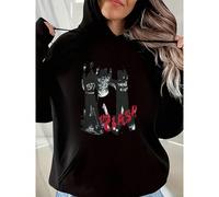 Le logo du groupe The Clash sur un Sweat-shirt à capuche à manches courtes col rond noir. Sweatshirts à motifs pour femmes et hommes L,M,S,XL,XXL,XXXLCartoonTissu tricoté