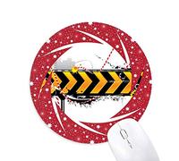 le logo jaune et noire des bandes tapis de souris rouges rondes roues en caoutchouc